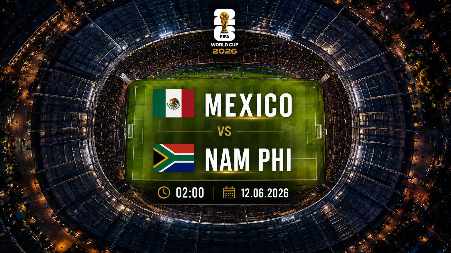 Mexico vs Nam Phi khai mạc World Cup 2026